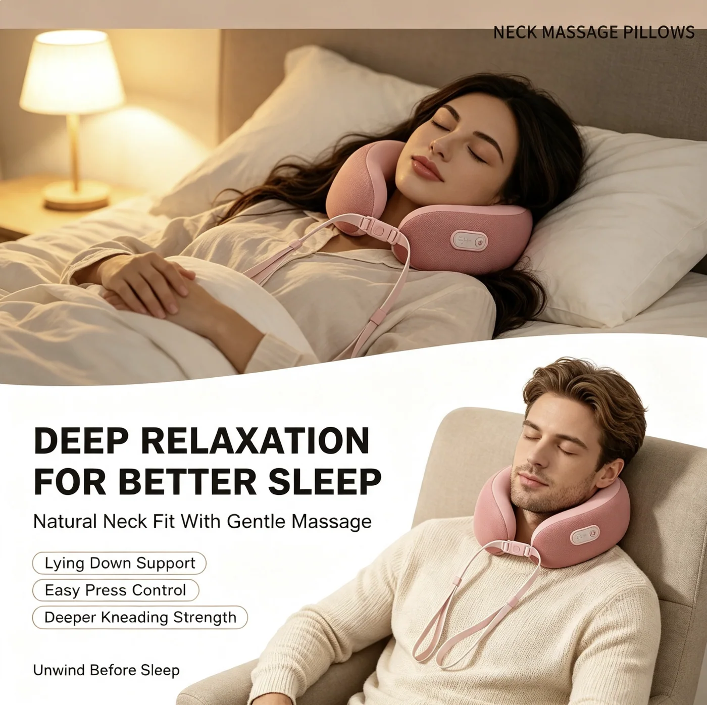 Wicozee NM001 neck massager in a rest setting
